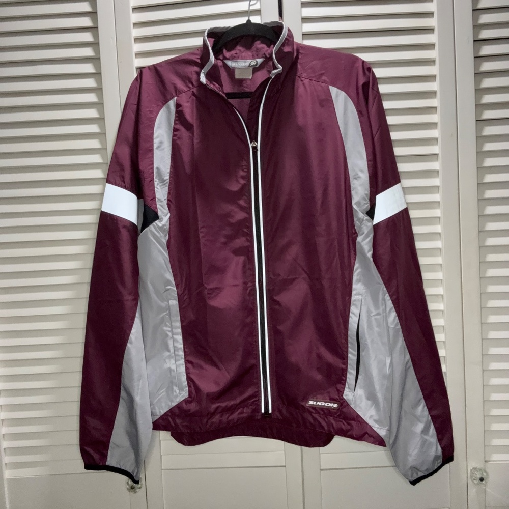 Sugoi Lightweight Wind Breaker/Jacket, Purple/Gray - XL